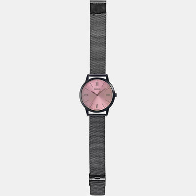 Enticer Men Quartz Pink Dial Analog Stainless Steel Watch A2005