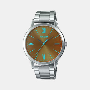 Enticer Men Quartz Brown Dial Analog Stainless Steel Watch A2008