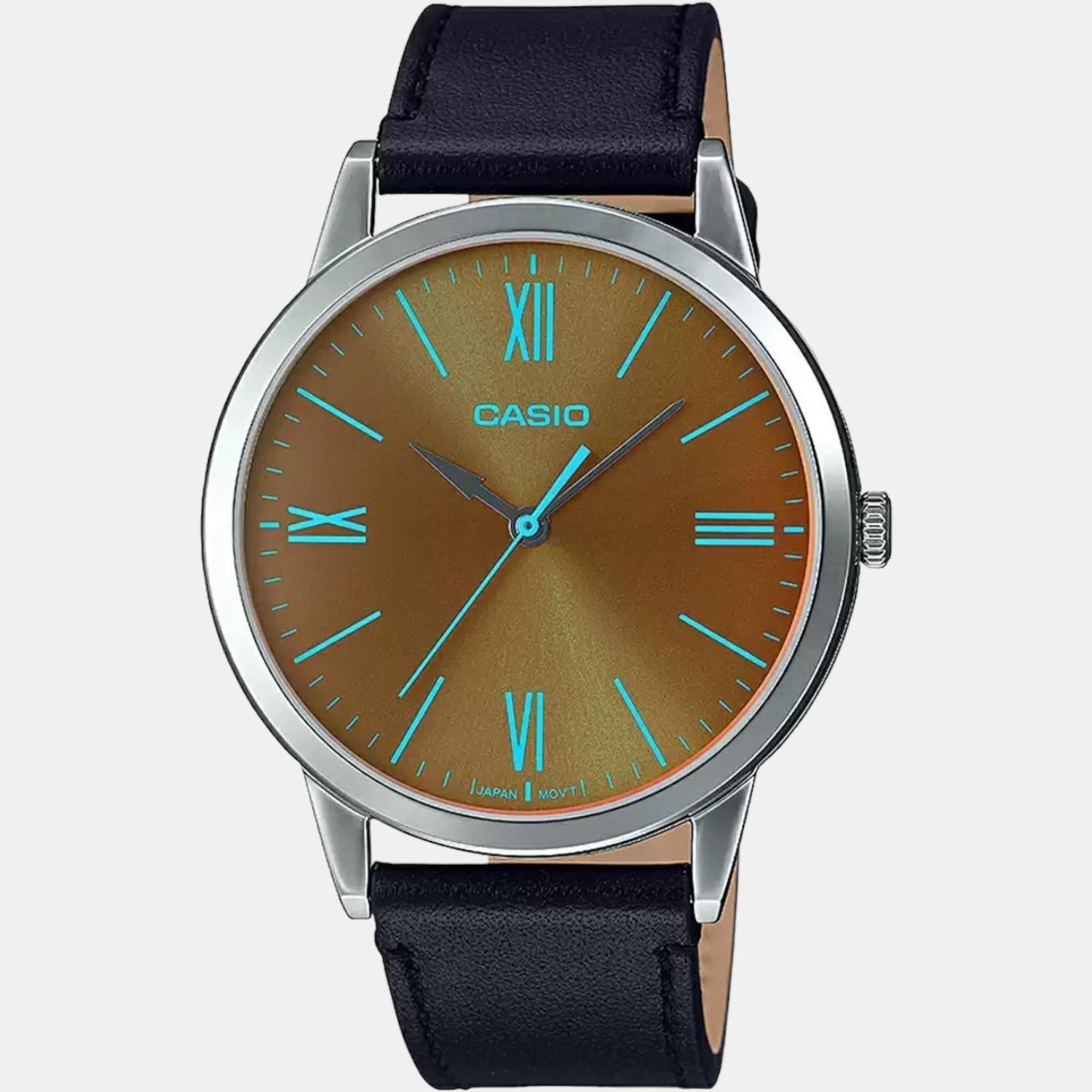 Enticer Men Quartz Brown Dial Analog Leather Watch A2011