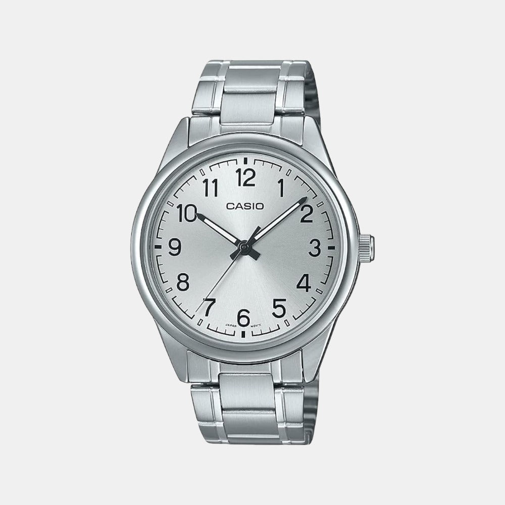 Enticer Men Quartz Silver Dial Analog Stainless Steel Watch A2032