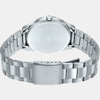 Enticer Men Quartz Silver Dial Analog Stainless Steel Watch A2032