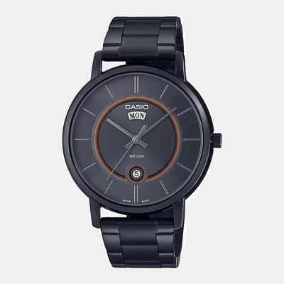 Enticer Men Quartz Black Dial Analog Stainless Steel Watch A2042