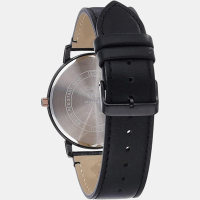Enticer Men Quartz Black Dial Analog Leather Watch A2043
