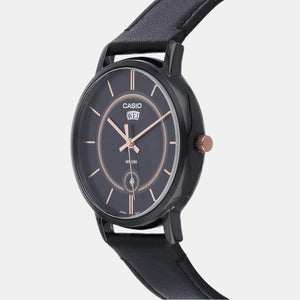 Enticer Men Quartz Black Dial Analog Leather Watch A2043