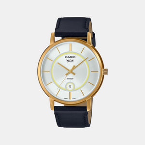 Enticer Men Quartz White Dial Analog Leather Watch A2044
