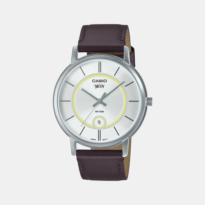 Enticer Men Quartz White Dial Analog Leather Watch A2046