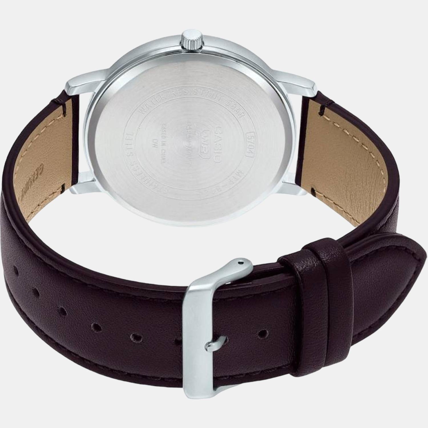 Enticer Men Quartz White Dial Analog Leather Watch A2046