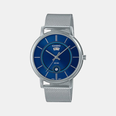 Enticer Men Quartz Blue Dial Analog Stainless Steel Watch A2049