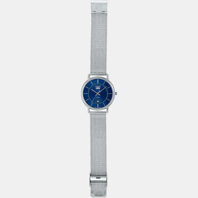 Enticer Men Quartz Blue Dial Analog Stainless Steel Watch A2049