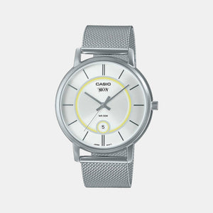 Enticer Men Quartz White Dial Analog Stainless Steel Watch A2050