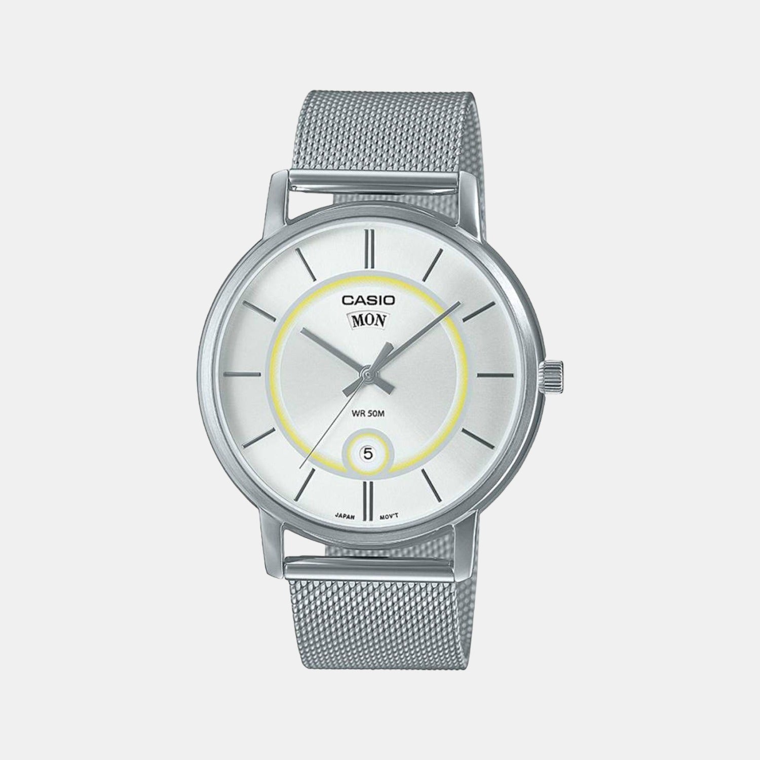 Enticer Men Quartz White Dial Analog Stainless Steel Watch A2050
