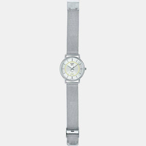 Enticer Men Quartz White Dial Analog Stainless Steel Watch A2050