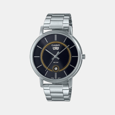 Enticer Men Quartz Black Dial Analog Stainless Steel Watch A2051