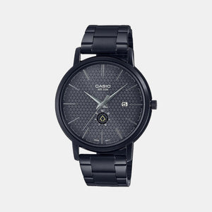 Enticer Men Quartz Black Dial Analog Stainless Steel Watch A2052