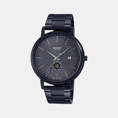 Enticer Men Quartz Black Dial Analog Stainless Steel Watch A2052