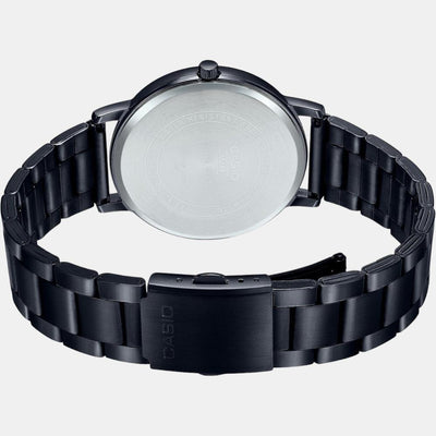 Enticer Men Quartz Black Dial Analog Stainless Steel Watch A2052