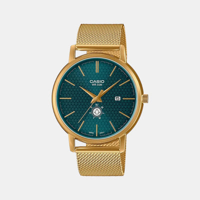 Enticer Men Quartz Blue Dial Analog Stainless Steel Watch A2056
