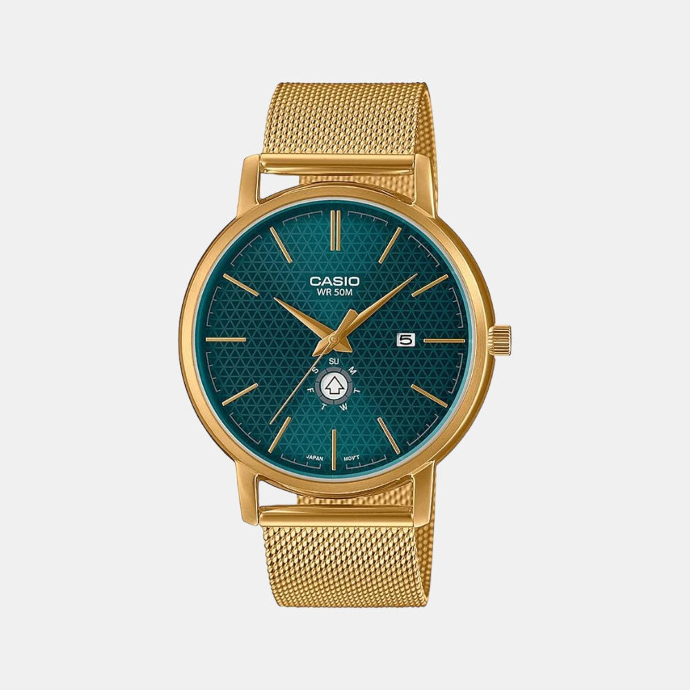 Enticer Men Quartz Blue Dial Analog Stainless Steel Watch A2056