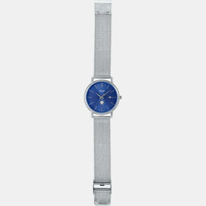 Enticer Men Quartz Blue Dial Analog Stainless Steel Watch A2058