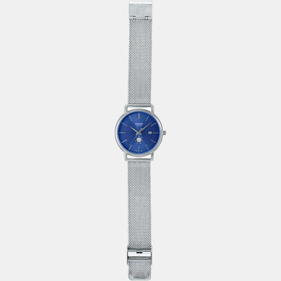 Enticer Men Quartz Blue Dial Analog Stainless Steel Watch A2058