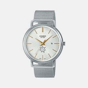 Enticer Men Quartz Silver Dial Analog Stainless Steel Watch A2059