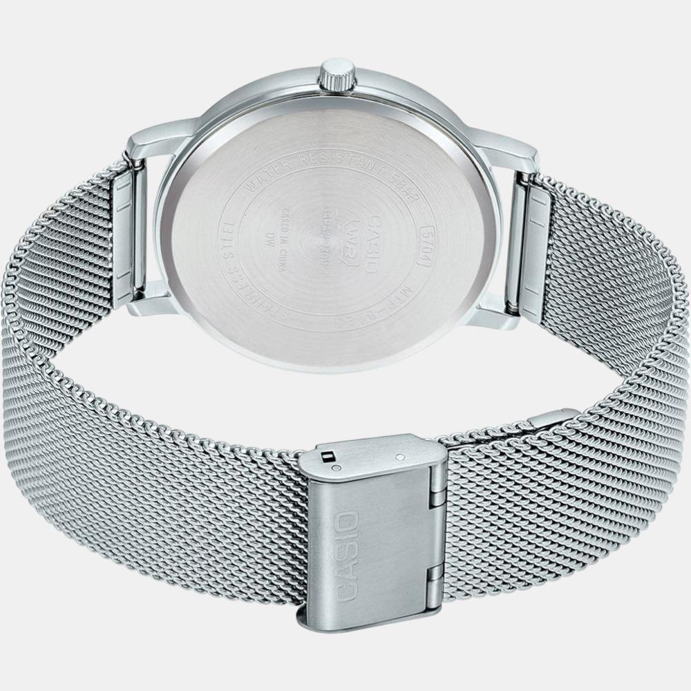 Enticer Men Quartz Silver Dial Analog Stainless Steel Watch A2059