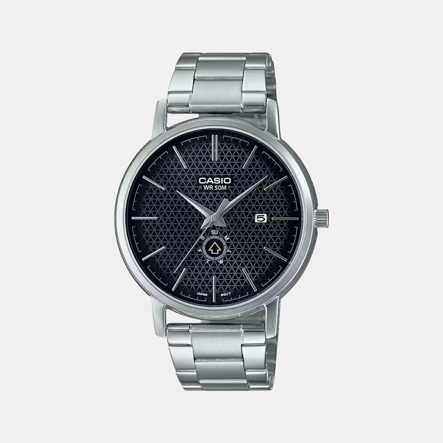 Enticer Men Quartz Silver Dial Analog Stainless Steel Watch A2060