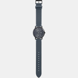 Enticer Men Quartz Black Dial Multi-Function Leather Watch A2061