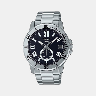 Enticer Men Quartz Black Dial Chronograph Stainless Steel Watch A2067