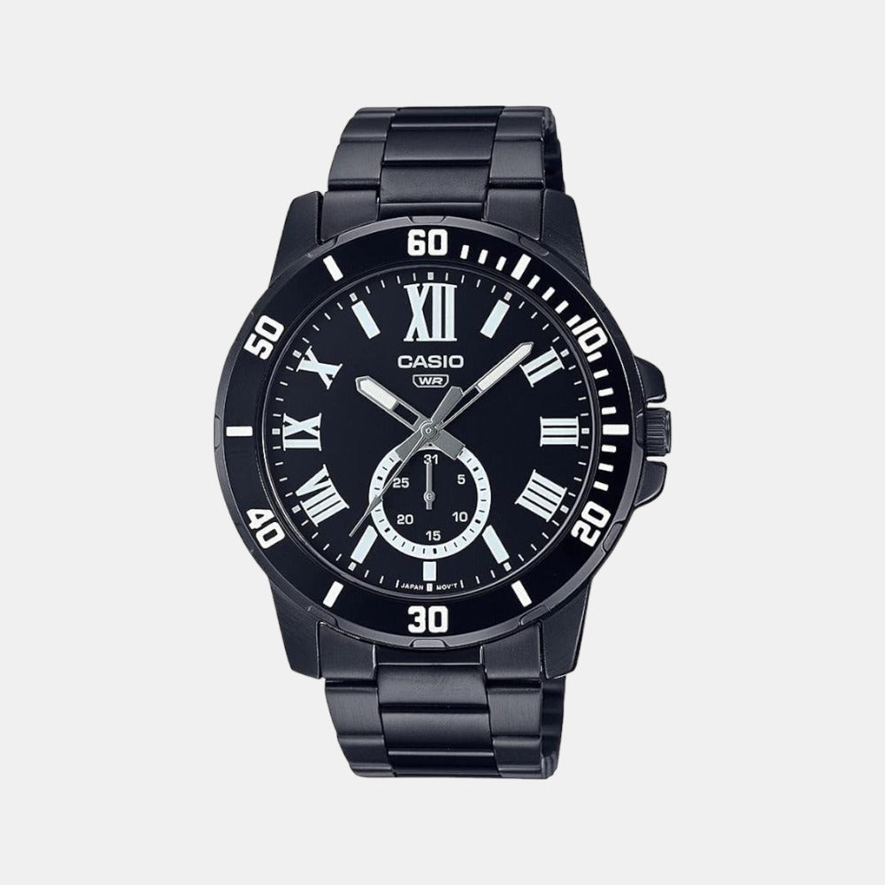 Enticer Men Quartz Black Dial Chronograph Stainless Steel Watch A2070