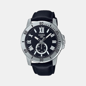 Enticer Men Quartz Black Dial Chronograph Leather Watch A2072