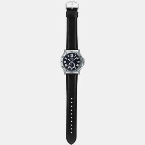 Enticer Men Quartz Black Dial Chronograph Leather Watch A2072