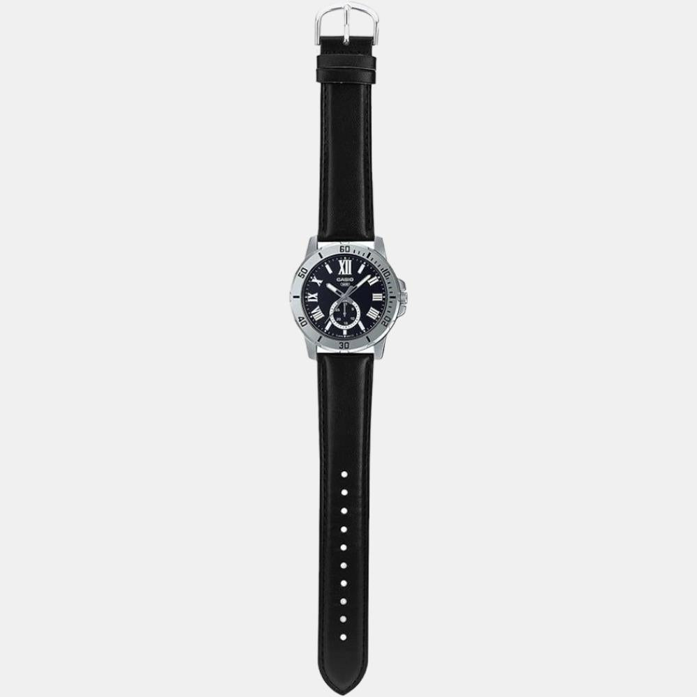 Enticer Men Quartz Black Dial Chronograph Leather Watch A2072