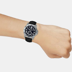 Enticer Men Quartz Black Dial Chronograph Leather Watch A2072