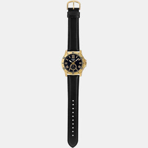 Enticer Men Quartz Black Dial Chronograph Leather Watch A2074