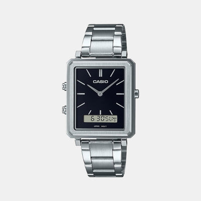 Enticer Men Quartz Black Dial Analog Stainless Steel Watch A2083