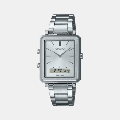 Enticer Men Quartz Silver Dial Analog Stainless Steel Watch A2084