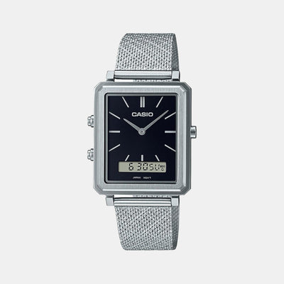 Enticer Men Quartz Black Dial Analog Stainless Steel Watch A2085