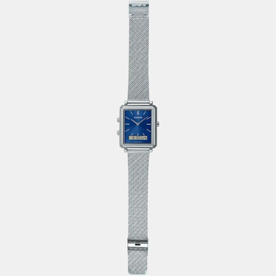 Enticer Men Quartz Blue Dial Analog Stainless Steel Watch A2086