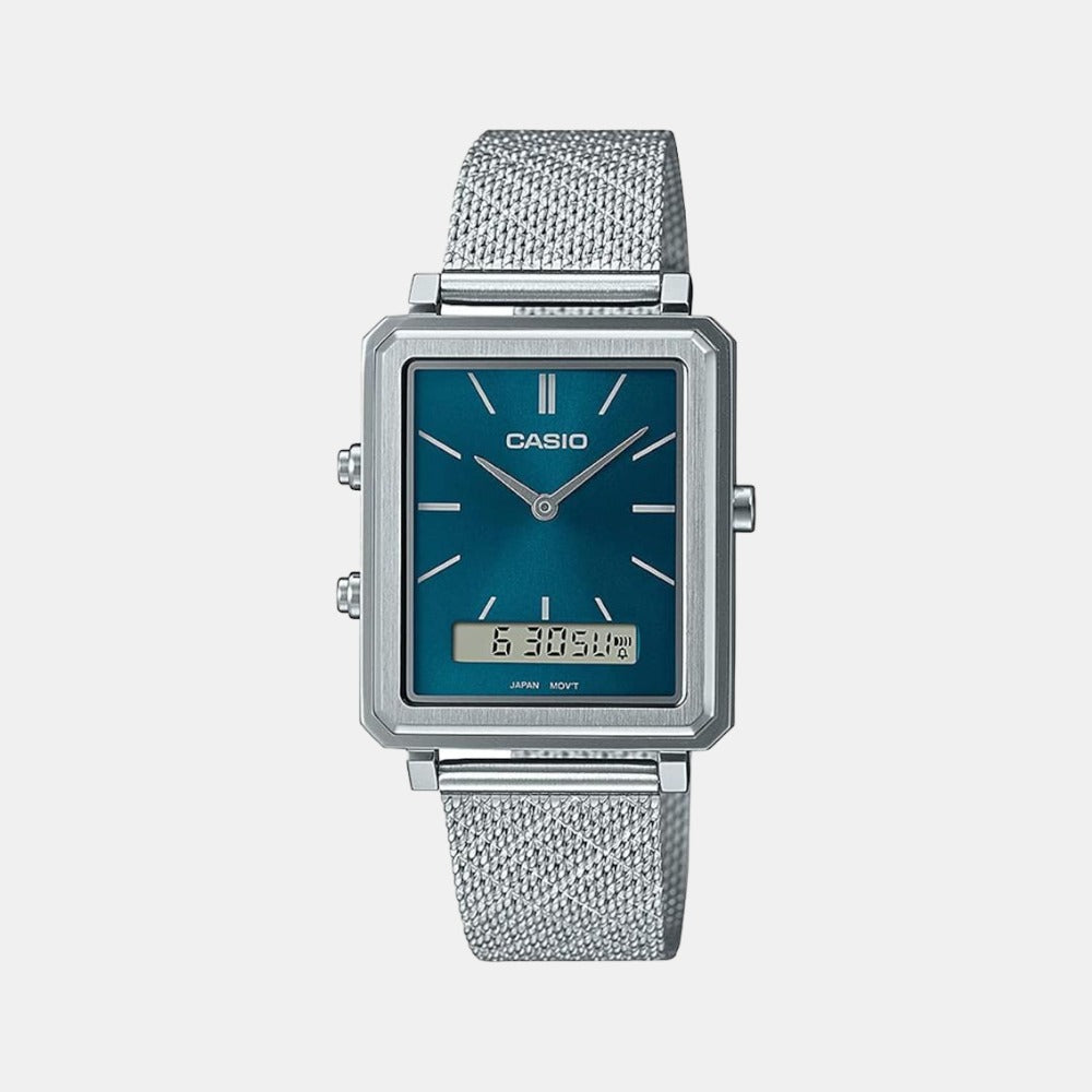 Enticer Men Quartz Blue Dial Analog Stainless Steel Watch A2087