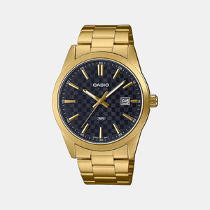 Enticer Men Quartz Black Dial Analog Stainless Steel Watch A2095