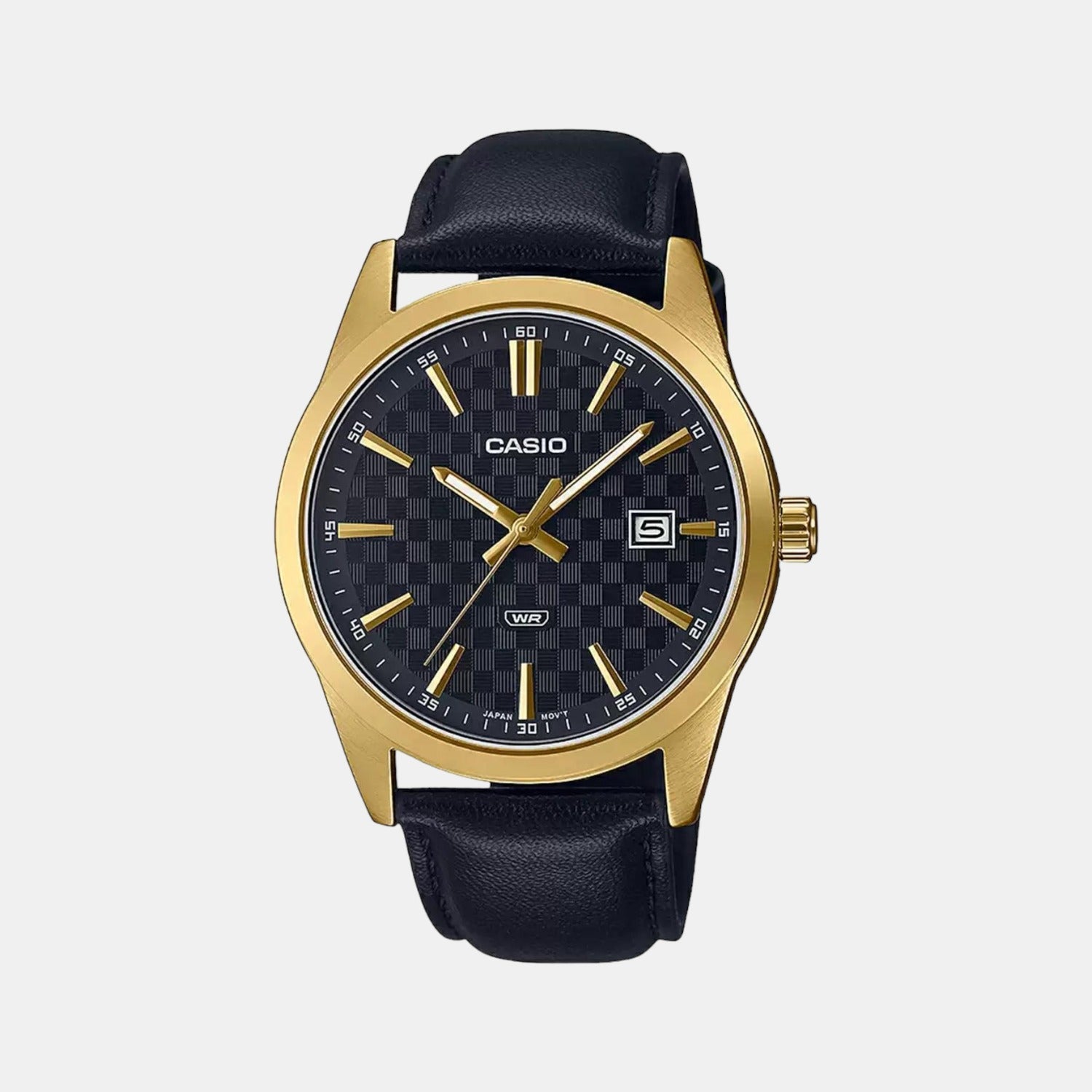 Enticer Men Quartz Black Dial Analog Leather Watch A2096