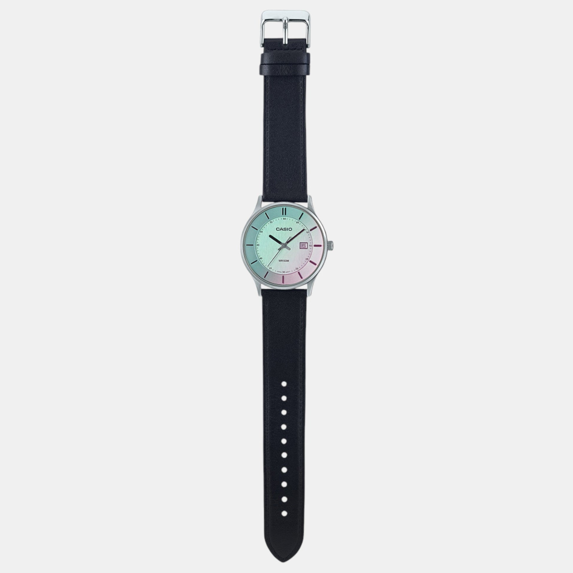 Enticer Men Quartz Light Blue Dial Analog Leather Watch A2113
