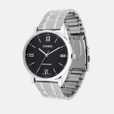Enticer Men Quartz Black Dial Analog Stainless Steel Watch A2152