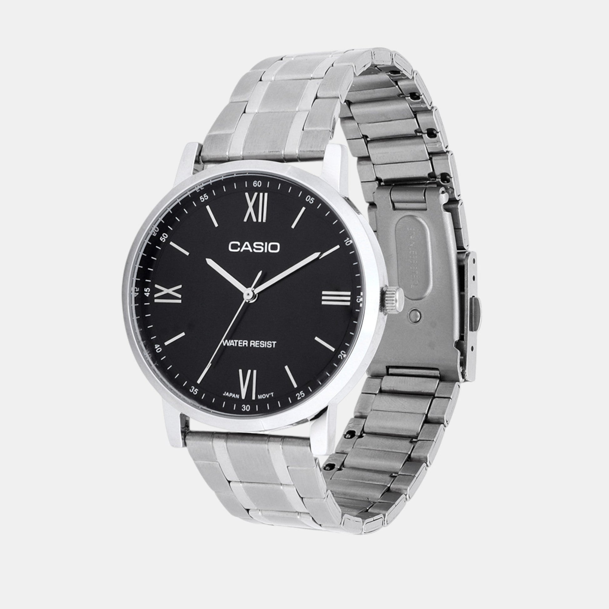 Enticer Men Quartz Black Dial Analog Stainless Steel Watch A2152