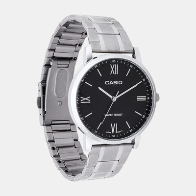 Enticer Men Quartz Black Dial Analog Stainless Steel Watch A2152