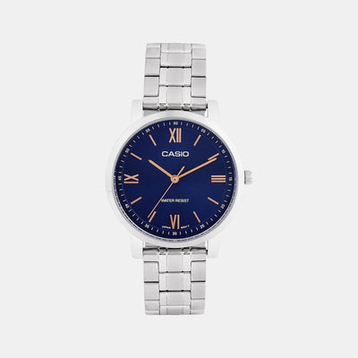 Enticer Women Quartz Blue Dial Analog Stainless Steel Watch A2155