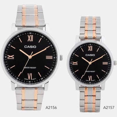 Enticer Men Quartz Black Dial Analog Stainless Steel Watch A2156