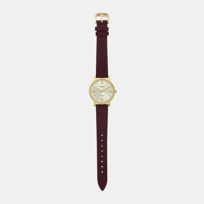 Enticer Men Quartz Gold Dial Analog Leather Watch A2158