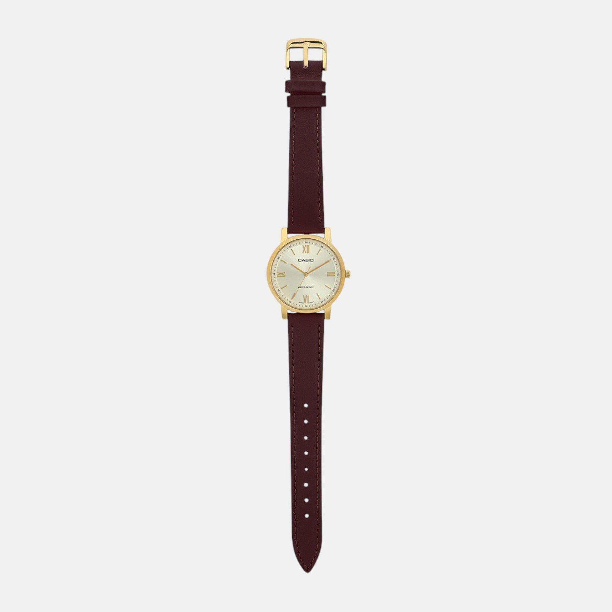 Enticer Men Quartz Gold Dial Analog Leather Watch A2158